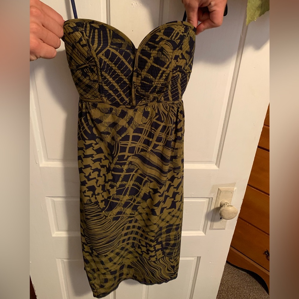 Strapless mini dress